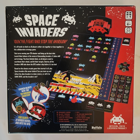 Space Invaders Board Game - Red - Picture 2 of 2